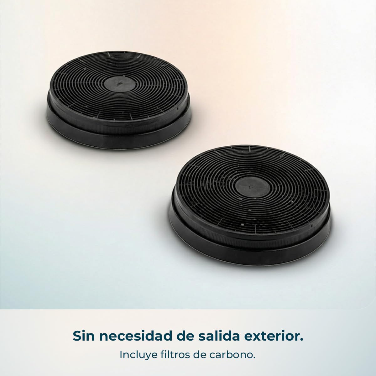 Cecotec Campana Extractora Redonda de Pared 35 cm Bolero Flux DRT 358000 Black A++. Acabado en Negro, Succión 715 m³/h, 2 Velocidades + Función Booster, Filtros de Carbono, Clase A++, Control Táctil