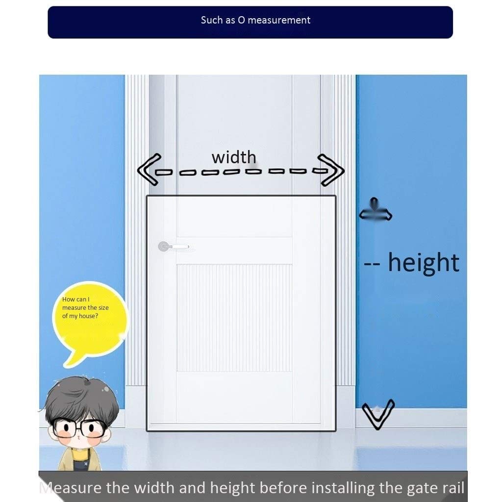 Pet Imparare a Gates Di Sicurezza Pressione Fit Metallo Porta Di Sicurezza Bianca per Porte Scale Allungabili Staircase-Balaustro/High 72Cm/65-72Cm