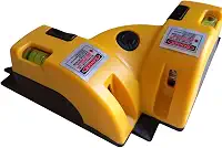 Nível Digital Laser 90°, 2 Linhas Horizontais, Alcance 10 Metros, 650nm, Precisão Marcação Azulejos, Pisos, Quadros, Portas, Janelas Profissional Marcenaria