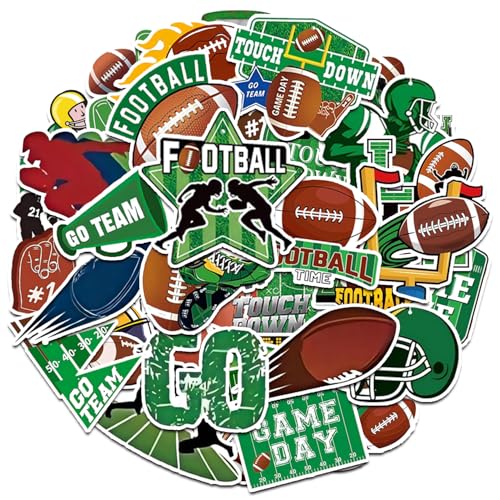 110Pcs Football Stickers Football Sports Ball Sticker PVC for Helmet Water Bottles Car Laptop Vinyl Waterproof Football Team Fans Decal for Football Player Sport Football Lover