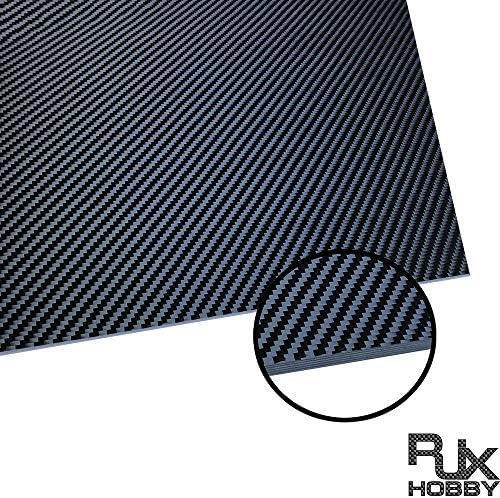 RJXHOBBY 500X400 3K Carbon Fiber Plate Panel Sheet 0.5-10mm Thickness (Cross Grain, Matte Surface)