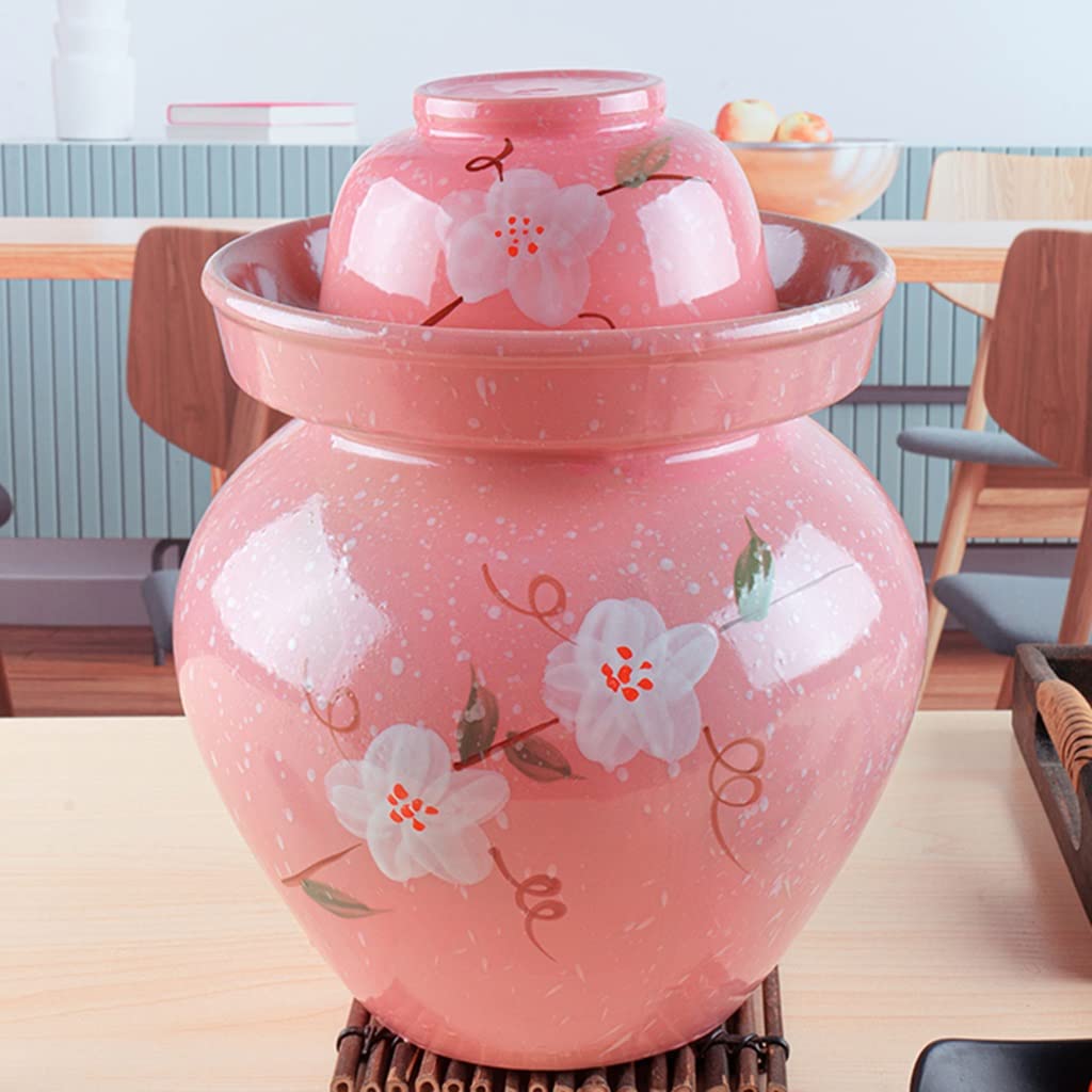 Barattoli for sottaceti in ceramica sani con coperchio a chiusura ermetica Barattoli for la fermentazione del contenitore for alimenti, for tavolo da pranzo Kimchi crauti sottaceti Verdure fermentate,