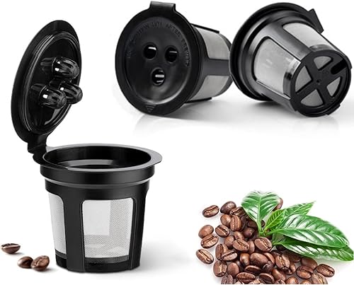 K Cup Cápsulas de café reutilizables compatibles con Ninja DualBrew Pro CFP301 CFP201, filtro de café de 3 agujeros para Ninja Dual Bre