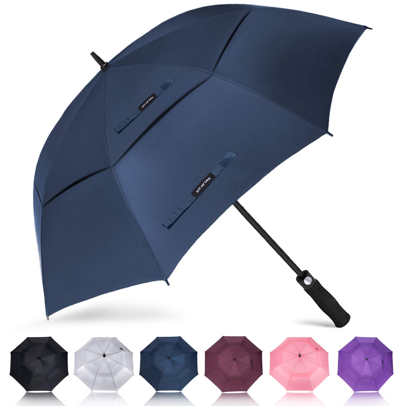 ZOMAKE Grand Parapluie de Golf M/L/XL/XXL Parapluies de Golf Grande Taille 1-3 Personnes Anti Tempete - Extra Large Automatique Umbrella Golf Double Canopée De Homme Femme