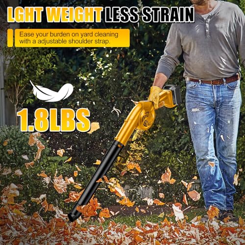 Cordless Leaf Blower Compatible with Dewalt 18V 20V (NO Battery), 3 IN 1 Dust Air Blower Brushless Handheld Electric Jobsite Duster for Garden Leaves Grass Cuttings Lawn Care Yard Clean Snow Blow - Image 2