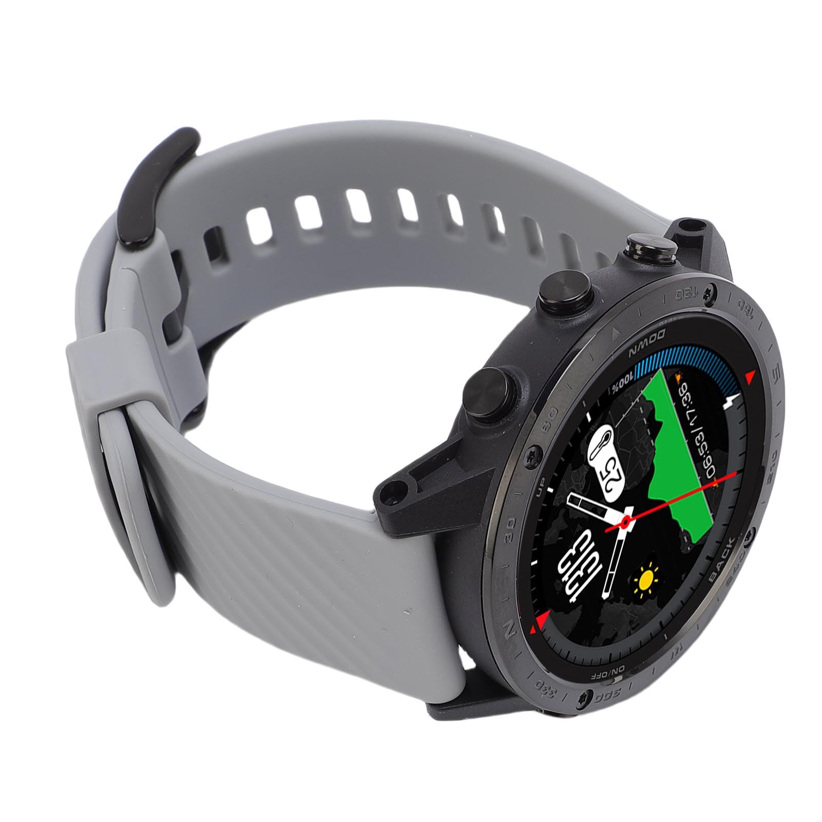 Generic Smartwatch, 1,3 -calowy Barometr Inteligentny Ekran Sportowy dla Długiej żywotności Baterii Lekkie Powiadomienie o Wyścigu (BLACK)