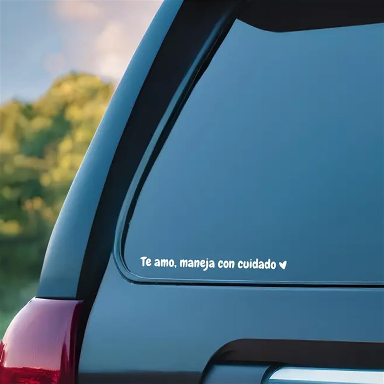 Calcomanías inspiradoras Te amo maneja con cuidado para espejo retrovisor impermeable ventana coche negro 5 unidades