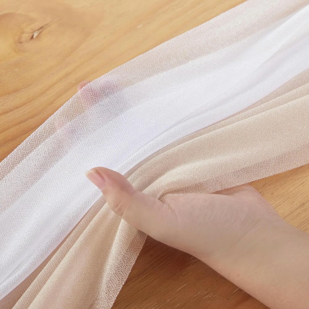 10/50 STÜCK Chiffon-Stuhlschärpen für Hochzeitsstühle, Dekoration für Hochzeitsgänge, Partys und Bankette (17 x 250 cm)