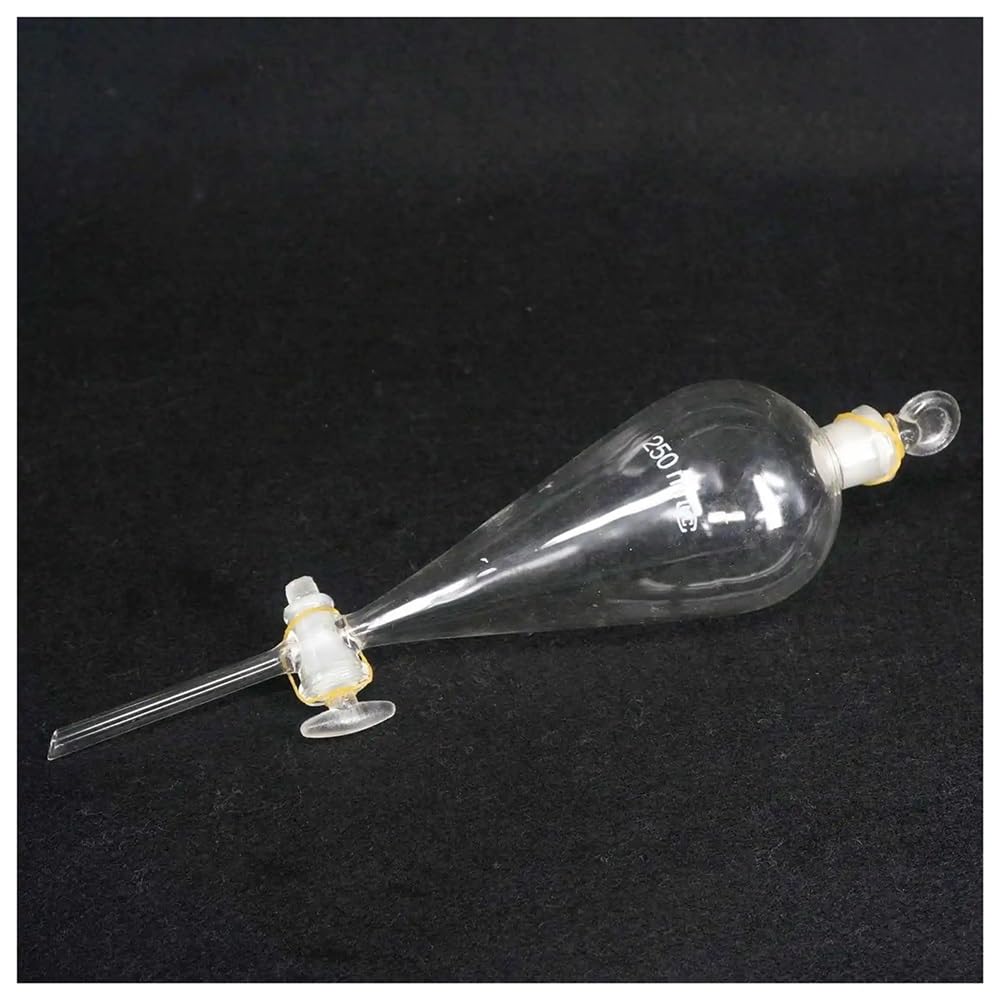 Attrezzature e forniture di laboratorio Imbuto separatore in vetro borosilicato da 60 ml a 500 con rubinetto in vetro/PTFE