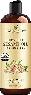 Handcraft Blends Organic Sesame Oil - 8 Fl Oz - 100% Pure and Natural - ...