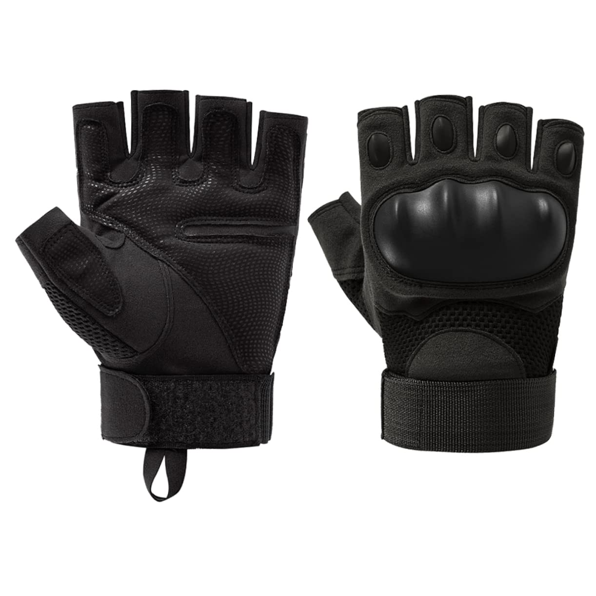 OSOLADY Black Half-Finger Gloves Men Cycling Sports Gloves Breathable Material for Biking and Running