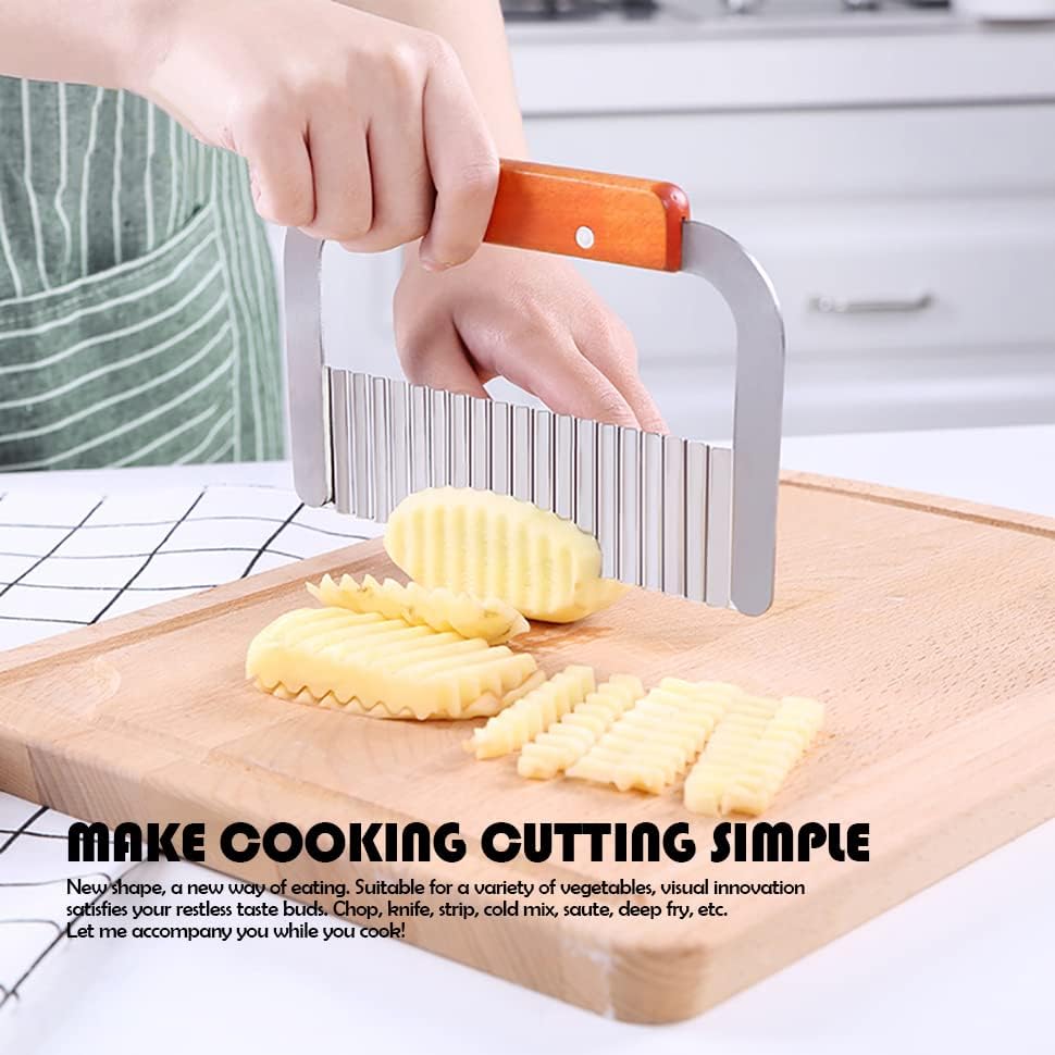 Miniatura 6 de peicees 2pcs acero inoxidable Wavy & Straight Jabón Moho Molde Cortador de Pastel Herramientas de Corte Set