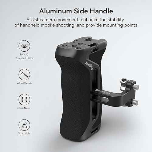 Miniatura 6 de SmallRig Armazón A7 V / A7R V / A7 IV / A7S III con mango superior, empuñadura lateral y abrazadera para cable HDMI, kit avanzado para Sony Alpha 7