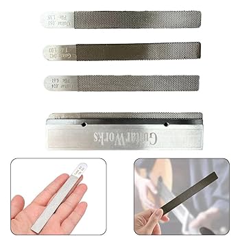 Tbest Guitar Nut Files,Guitar Nut Files, 3Pcs Guitar Fret File Bridge Nut File Nail Puller Repair Luthiers Tool Replacement For Bass Mandoline Banjo