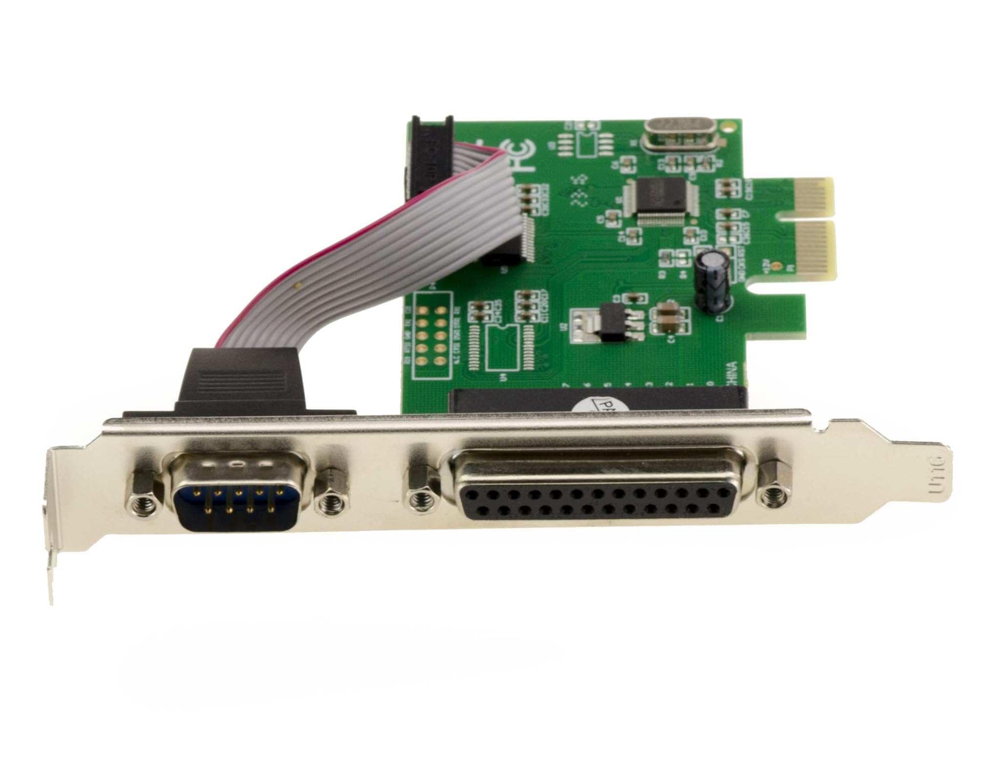 KALEA-INFORMATIQUE Carte contrôleur PCI Express PCIe Combo 1 Port série COM RS232 DB9 et 1 Port parallèle LPT DB25 avec Chipset WCH382L
