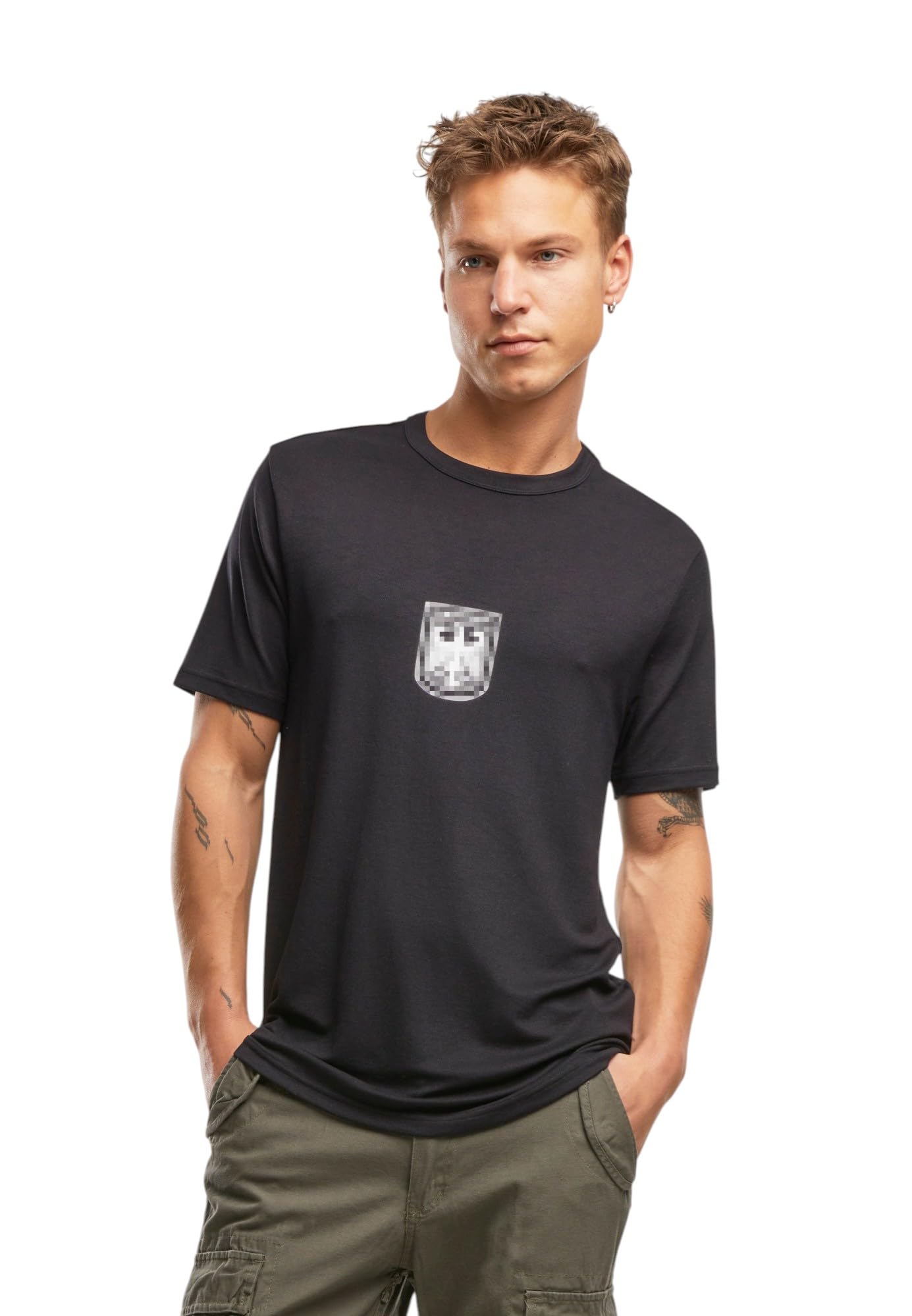 Brandit Men's BW Sports Shirt T-Shirt, Black, L