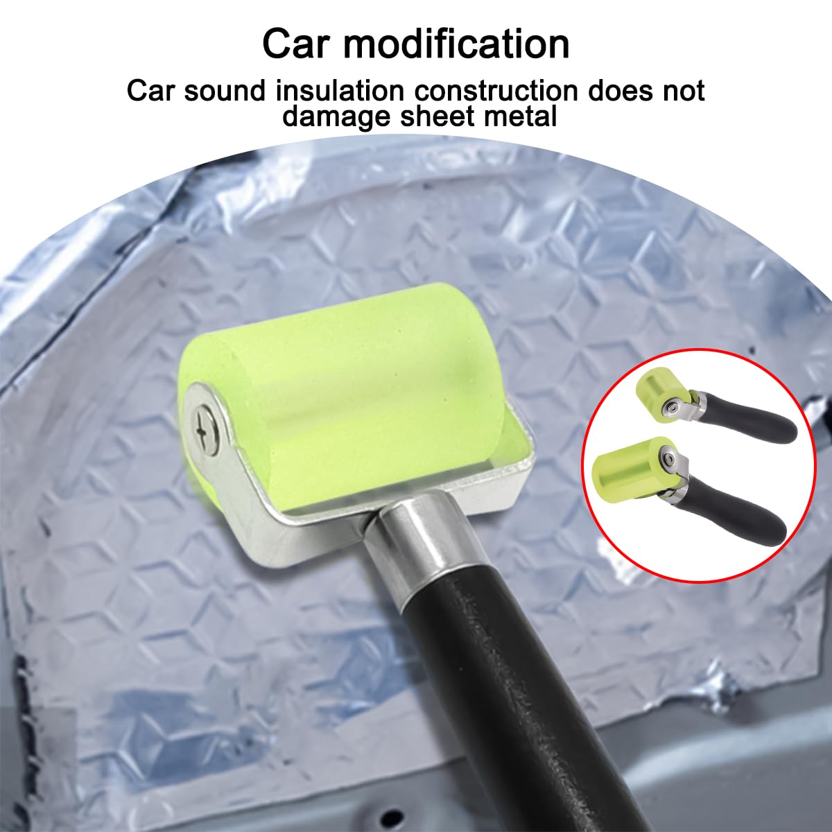 Rullo Fonoassorbente Per Auto KLEHOPE - 2 Pezzi Da 30mm E 50mm Con 6 Raschietti - Foto 8