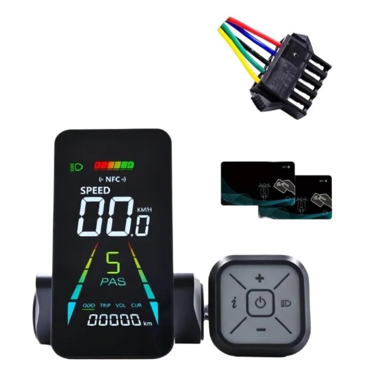 bdfndjnm F4 UART2 NFC Display Accessory Speedometer For 24V–60V Electric Bicycles(SM 5PIN)