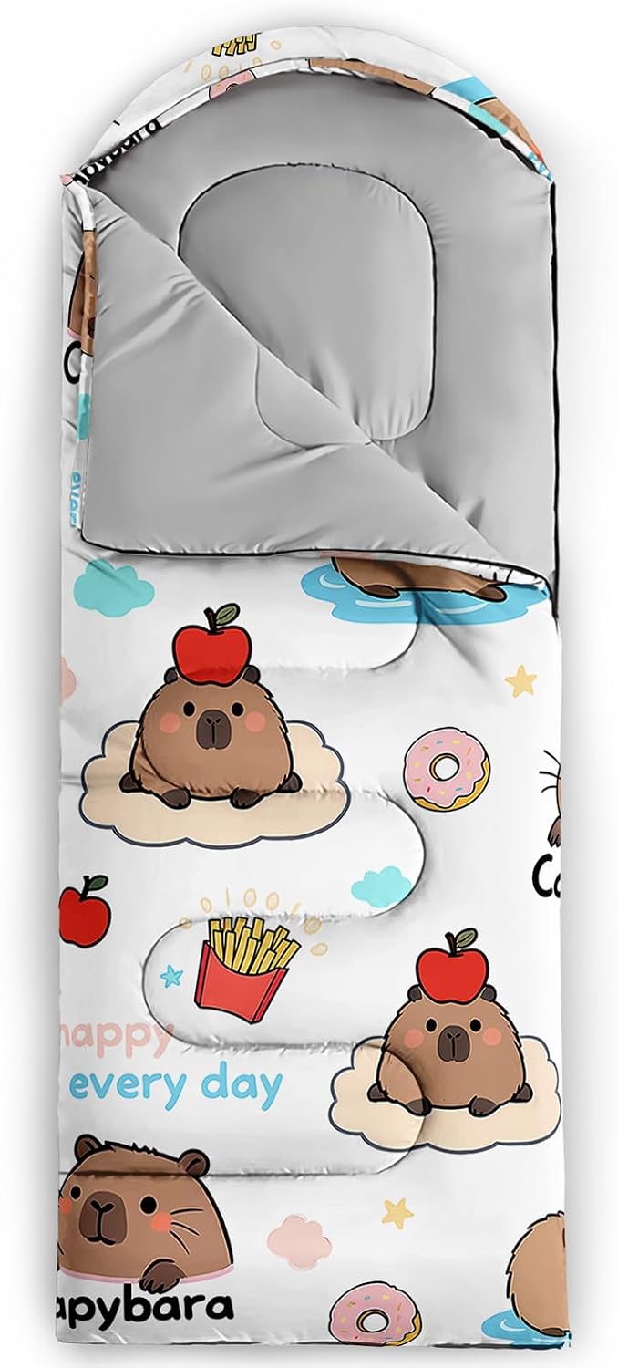 QOOMO Camping Sleeping Bags,3 Season Warm & Cool Weather,Lightweight,Waterproof Sleeping Bags for Adults & Kids,Traveling,and Outdoors