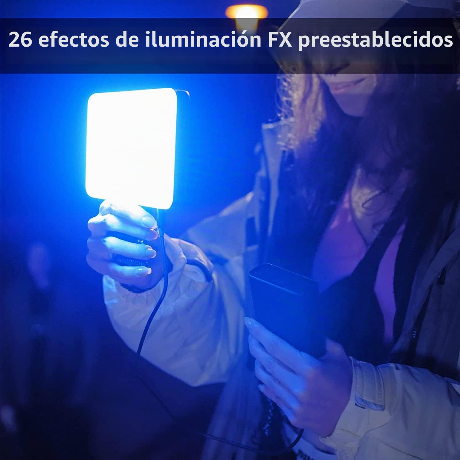 VILTROX RGB Panel LED Luz Cámara Vídeo 2800k - 6800k Ajustable para Fotografía Youtube Tiktok(Control Bluetooth, con Batería Recargable)