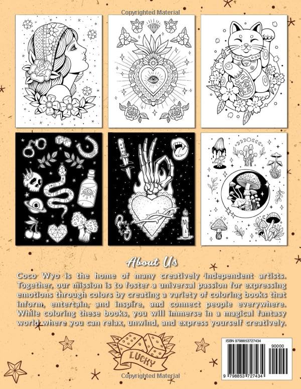 Simple Tattoo: A Coloring Book for Adults with Beautiful Modern Tattoos Designs for Stress Relief, Relaxation, and Creativity - Image 2