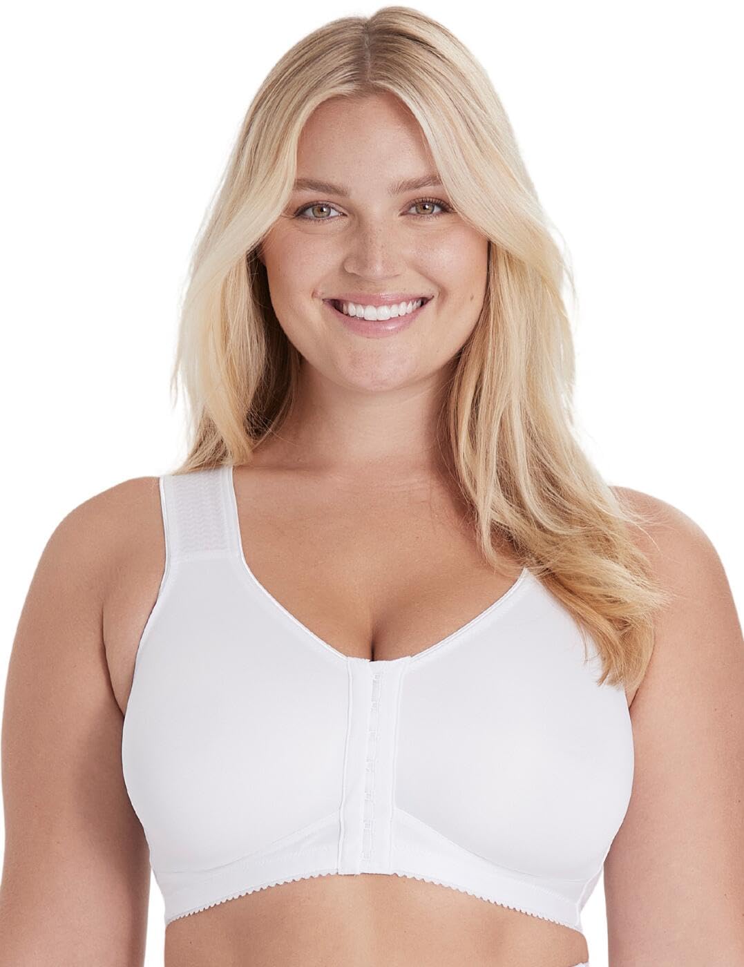 Miss Mary Nova Front Fastening Bra - White - Size 44F - Non-Wired - Full Coverage