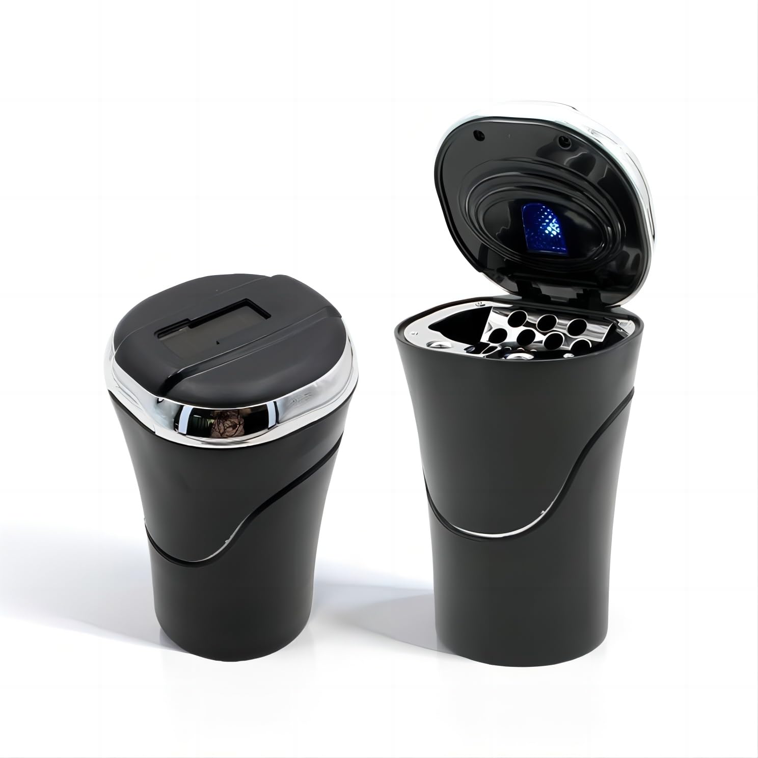 LXQTAO Car Ashtray - Solar-Powered, Lid-Lighted, Debris-Free, Auto-Lighting Ashtray - Designed for On-the-go Cigar Lovers