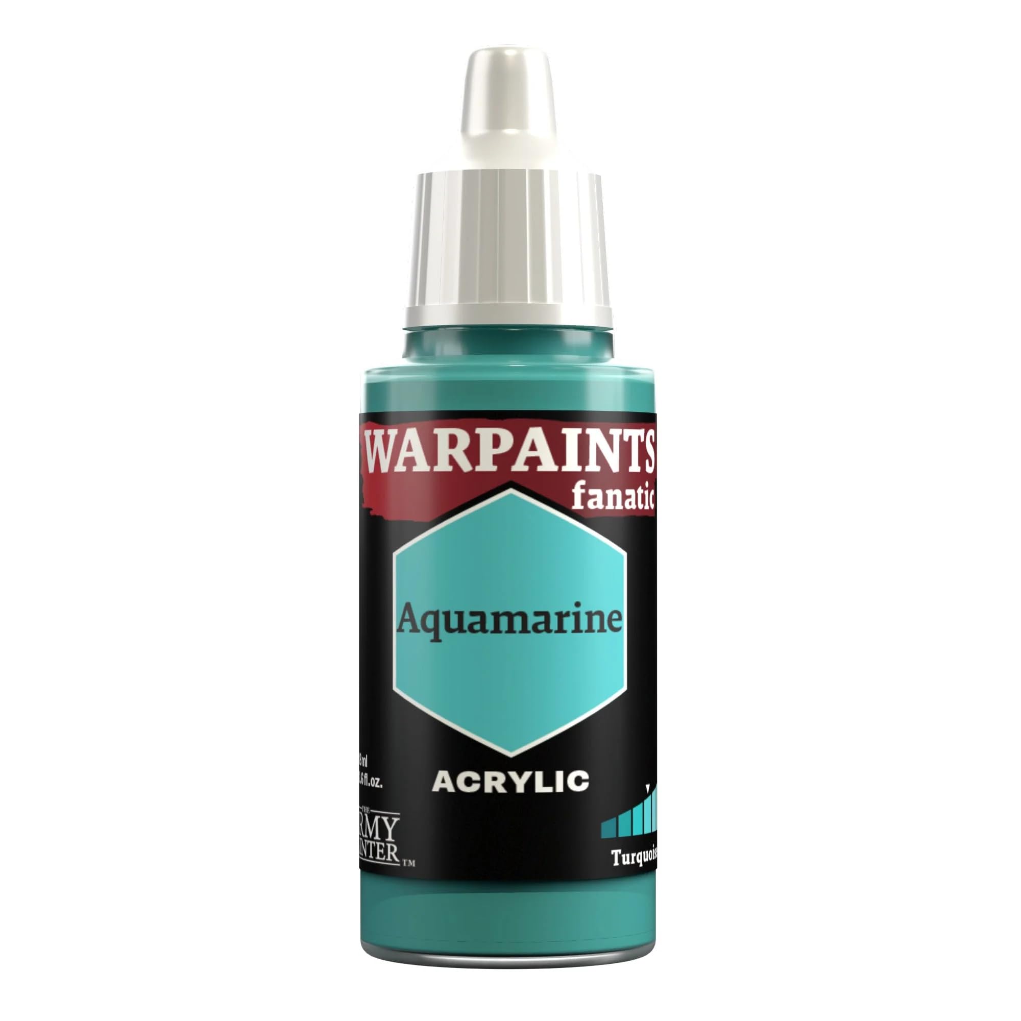 The Army Painter, Warpaints Fanatic Aquamarine Single Acrylics, Miniature Hobby Painting, Quality Paint for Miniature Wargaming