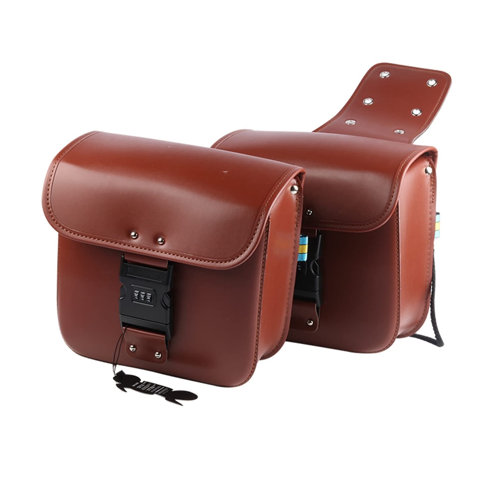 Borsa Laterale Impermeabile per Moto, Adatta per Brixton Crossfire 500, 500X, 500XC, 125, Borsa da Sella Universale in Pelle, Nero