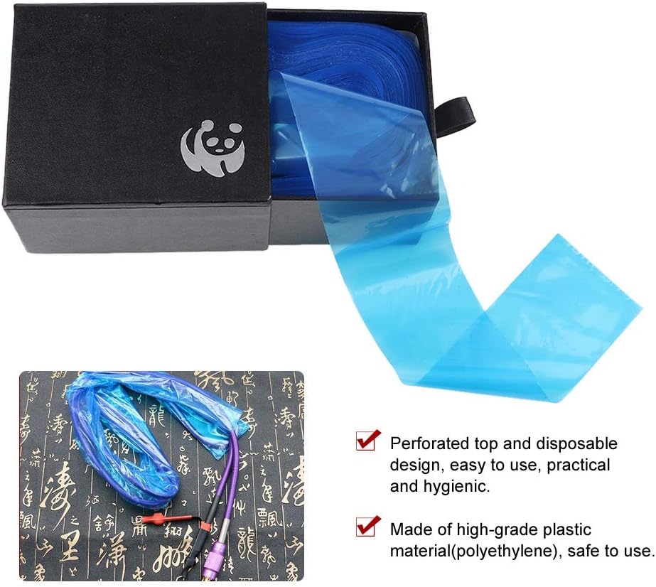 100pcs Tattoo Clip Cord Covers Machine Bags,Disposable Plastic Tattoo