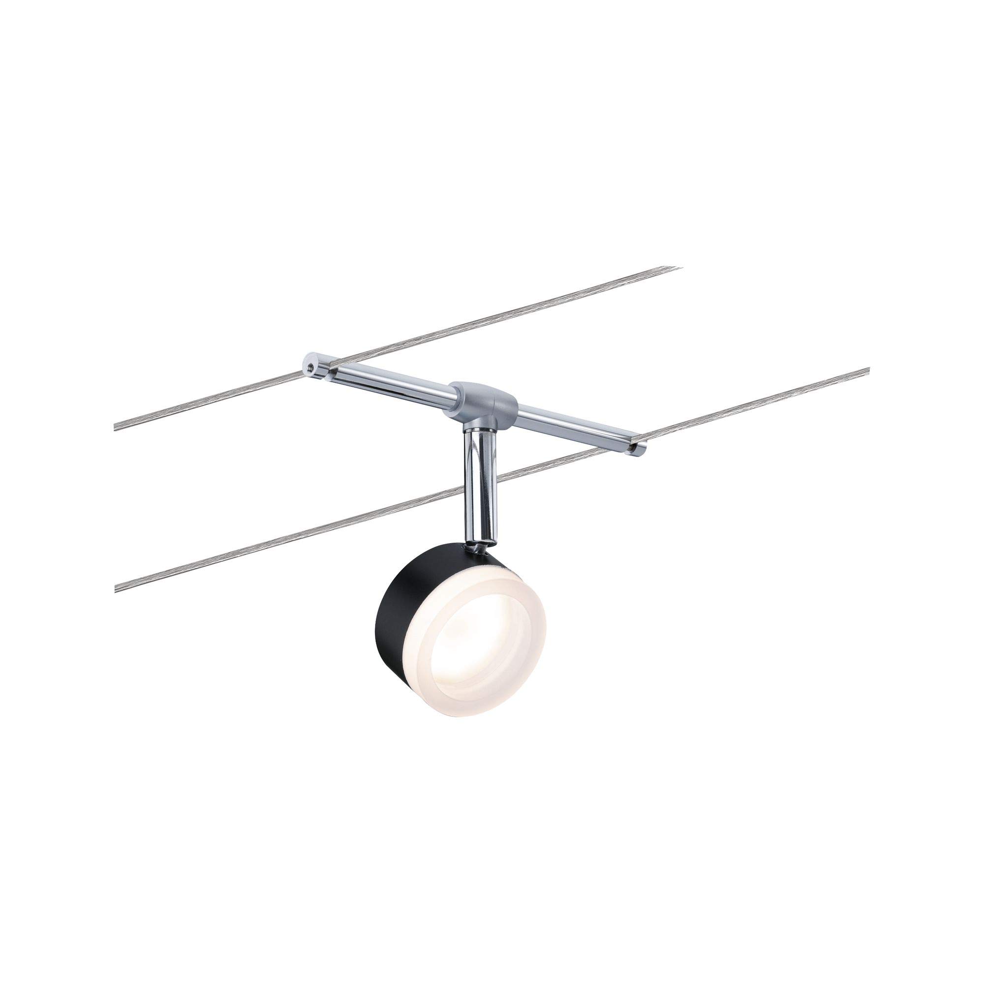 Paulmann 94457 Kit d'éclairage LED ClearLED DC avec 5 x 4 W extensibles Noir en métal chromé 2700 K