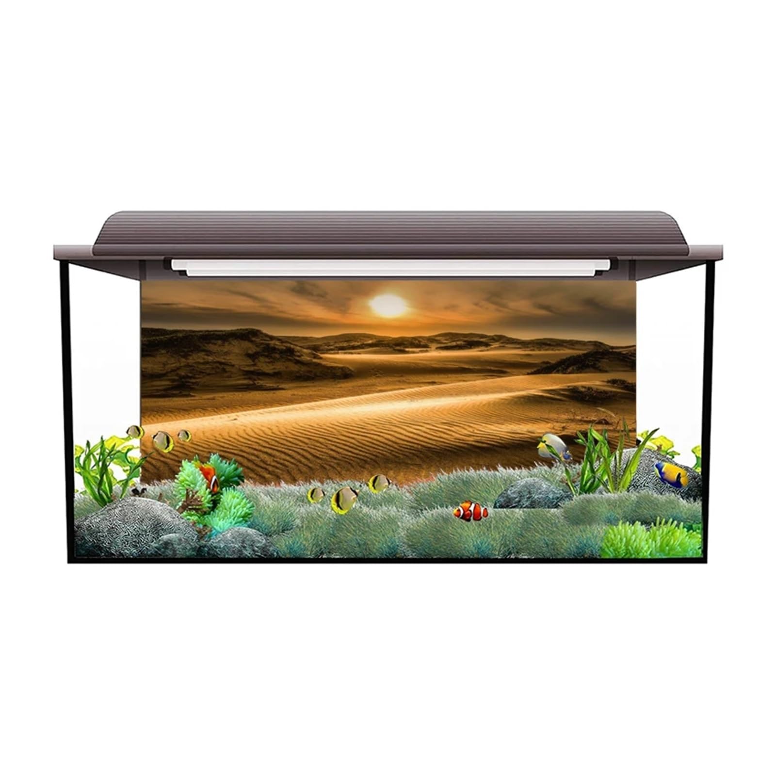 Sfondo Adesivo for Acquario, Sfondo Poster, Decorazione for nel Deserto, Carta da Parati autoadesiva(50x100cm)