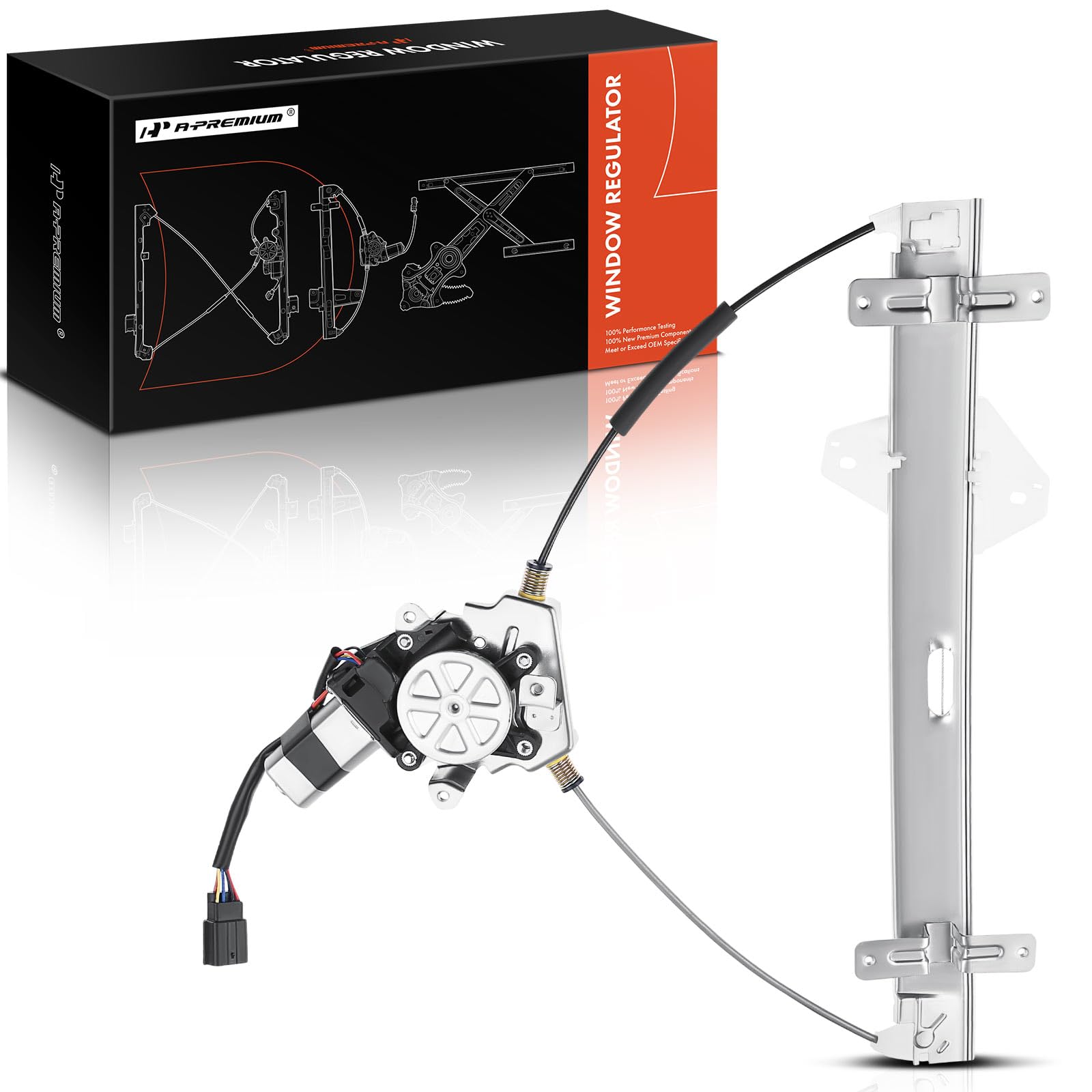 A-Premium Power Electric Window Regulator with 6-Pin Motor Compatible with Acura TL 2004-2008, Front Left Driver Side, Replace# 72250SEP305