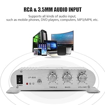 Amplificatore Audio Mini 12V - 20W+20W, Doppio Canale, Controllo Volume - Per Auto O Casa - Foto 5