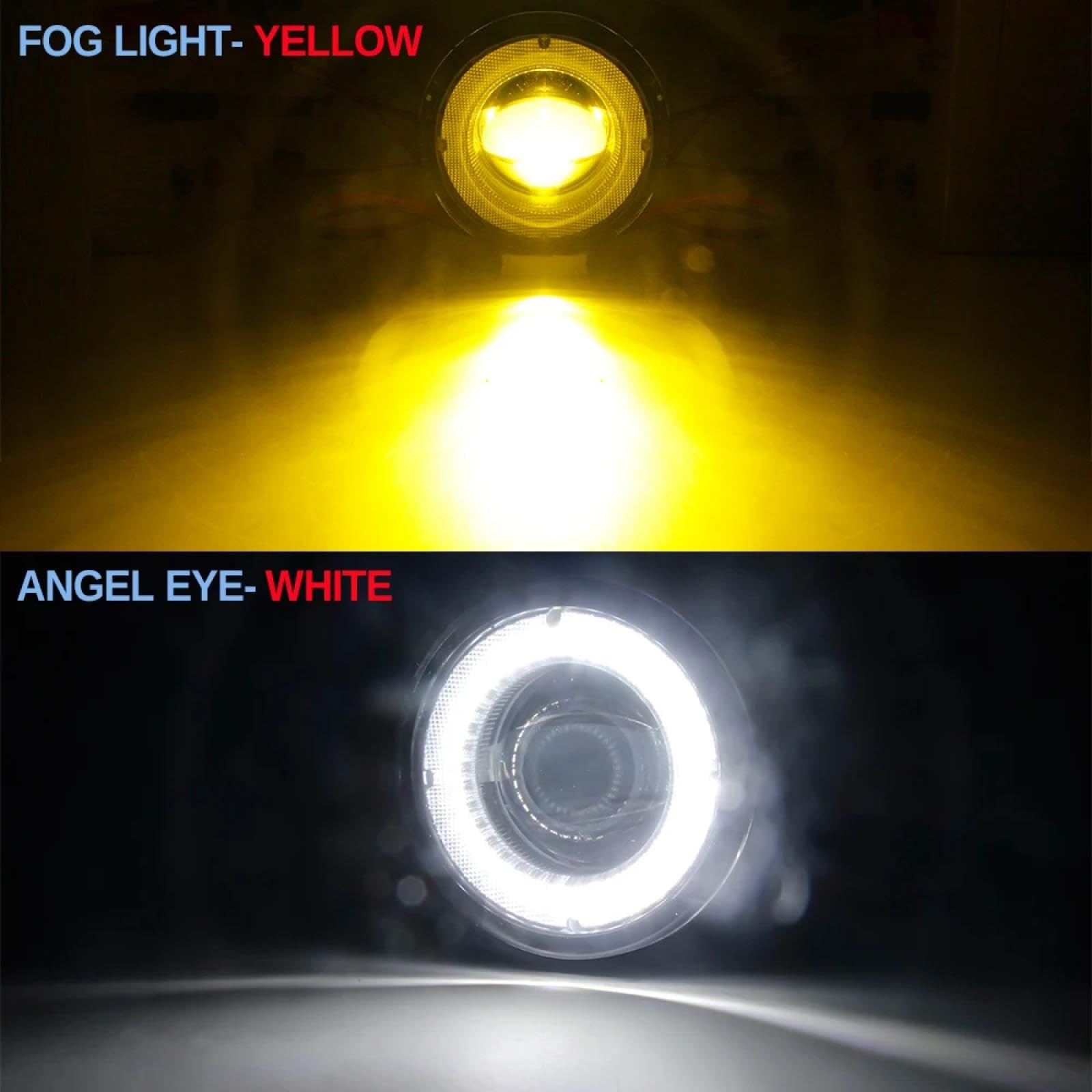 Mistlampen 2 szt. Samochodowe światło przeciwmgielne Angel Eye 30W 8000LM LED Halo Dla Ring Lampa przeciwmgielna do jazdy dziennej DRL 12V Dla Nissan Dla Sylphy 2013-2019