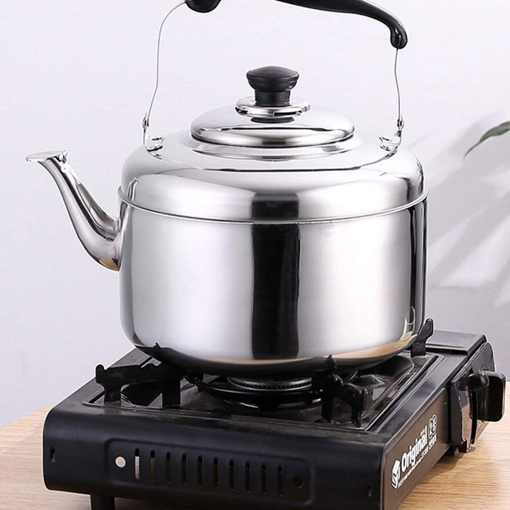 1pc Bollitore ronzante Fornello da esterno Teiera Teteras para Hervir Agua Bollitore per acqua calda Teiera Bollitore Piano cottura Bollitore per il tè Bollitore per riscaldamento A quattro foglie I