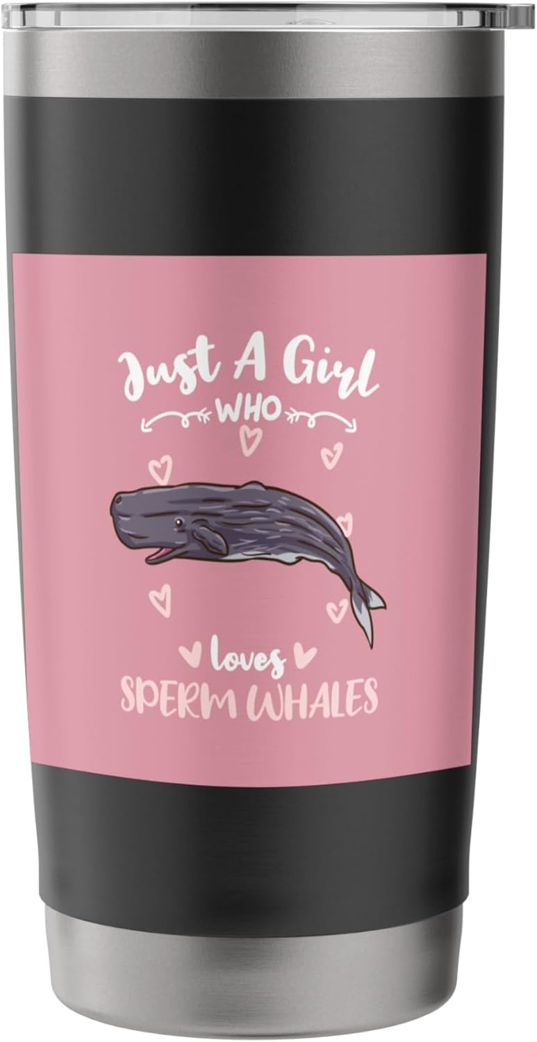 Just A Girl Who Loves Sperm Whales Stainless Steel Insulated Tumbler - Image 3