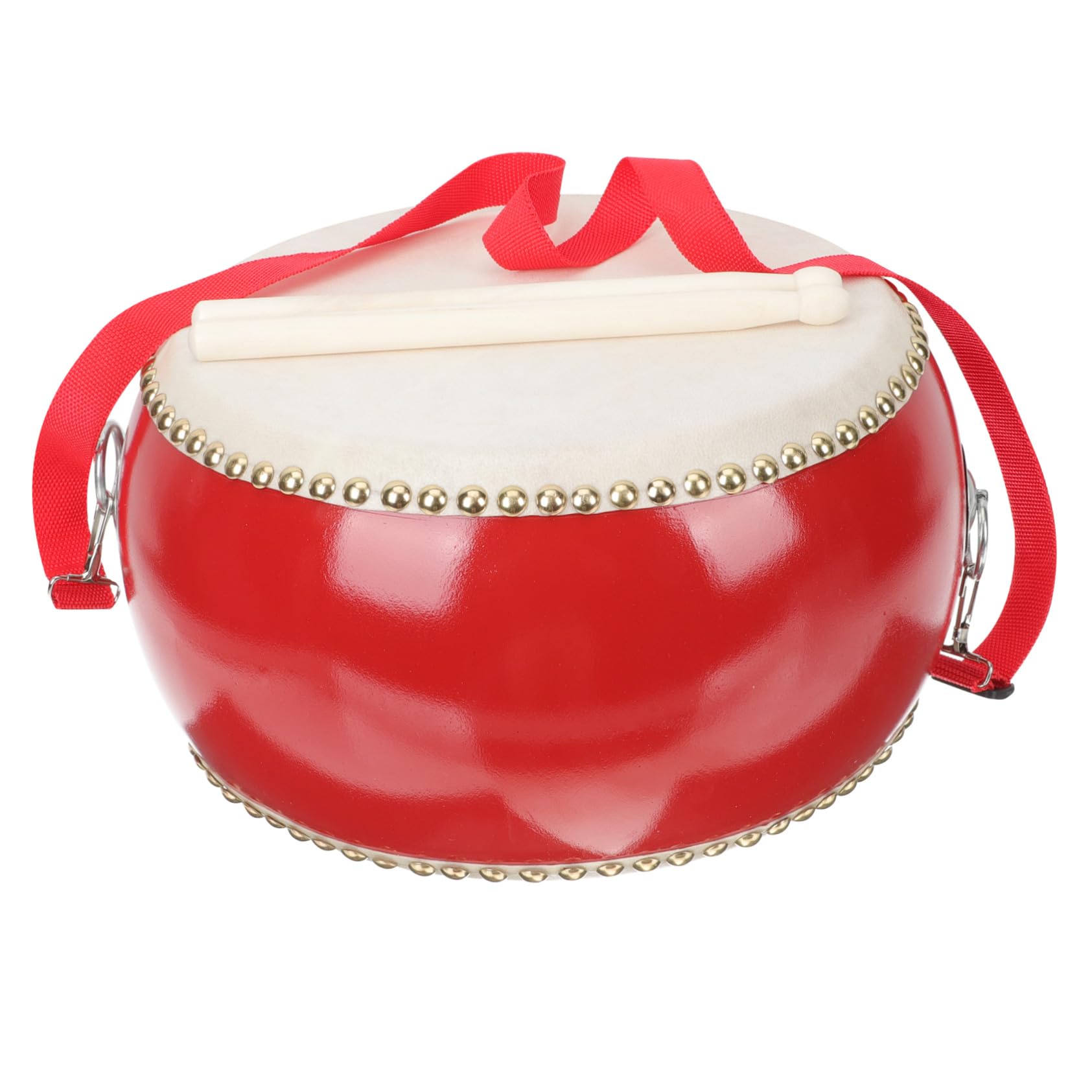 Tamburo Musicale in Legno e Pelle Bovina, per Bambini | Finitura Artigianale, con Bacchetta Inclusa, per Feste di Celebrazione e Lezioni di Musica Back To School Party Stile Casuale