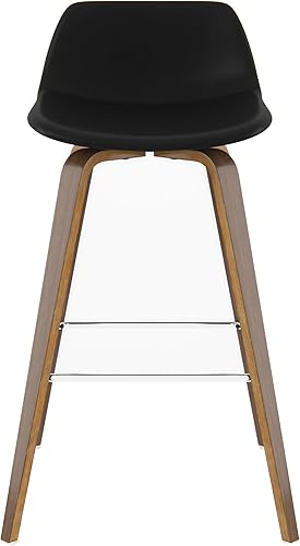 Miniatura 229 de SIMPLIHOME Randolph - Taburete moderno de mediados de siglo de madera curvada de 28 pulgadas (juego de 2) en piel sintética vegana gris piedra para