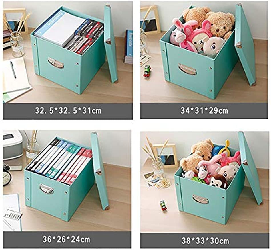 Emuia 折りたたみ収納ボックス 大容量 防水・防污 蓋＆取っ手付き 36L 衣類/おもちゃ/本 クローゼット 子供部屋 オフィス