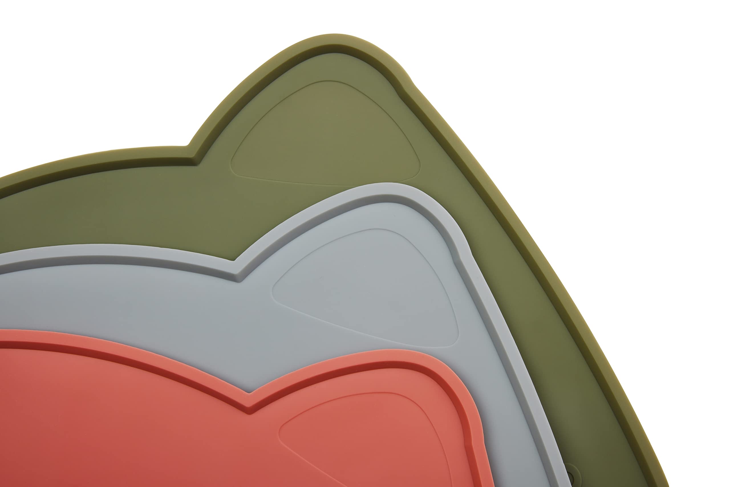 OHMO Tappetino Ciotola per Cani e Gatti in Silicone, Impermeabile Antiscivolo a Prova di Fuoriuscita per Cibo e Acqua, Facile da Pulire, 52x30cm, Verde