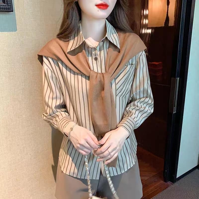 Image of WaJuemy Sweater Shawl Wraps for Women Sweater Knitted Knotted Shawls Travel Casual Scarf Cape Shoulder Tops Fashion Wrap