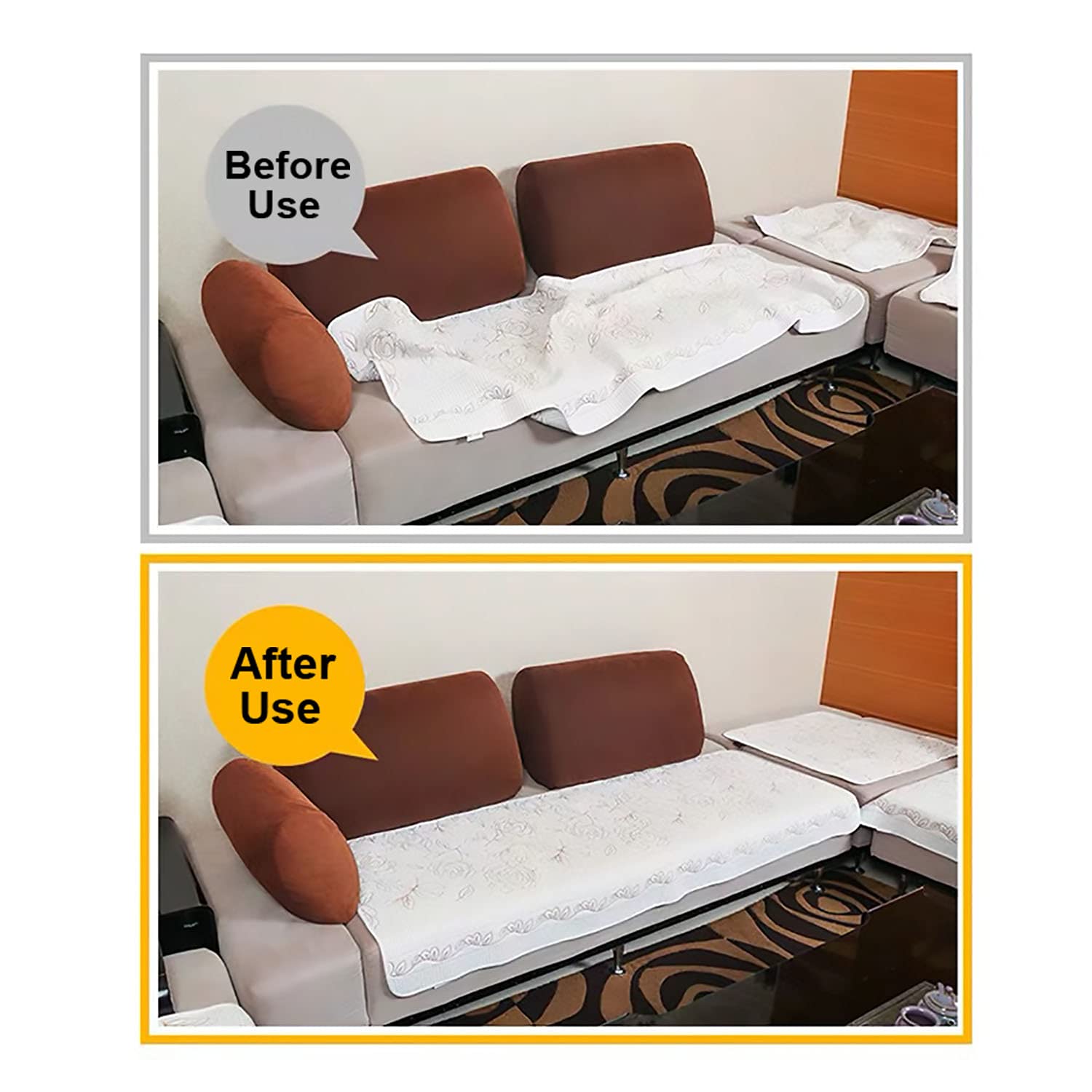 12 Adesivi Antiscivolo Per Tappeti - Gripper Riutilizzabile Per Cucina, Bagno E Pavimenti Lisci - Foto 8