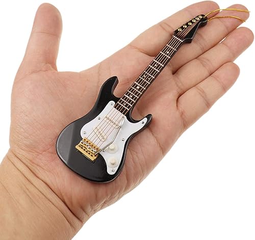 Miniatura 7 de Dselvgvu String Miniature Mandolin Hanging Ornament Mini Music Instrument Replica Holiday Tree Christmas Ornament (4.72" Mandolin)