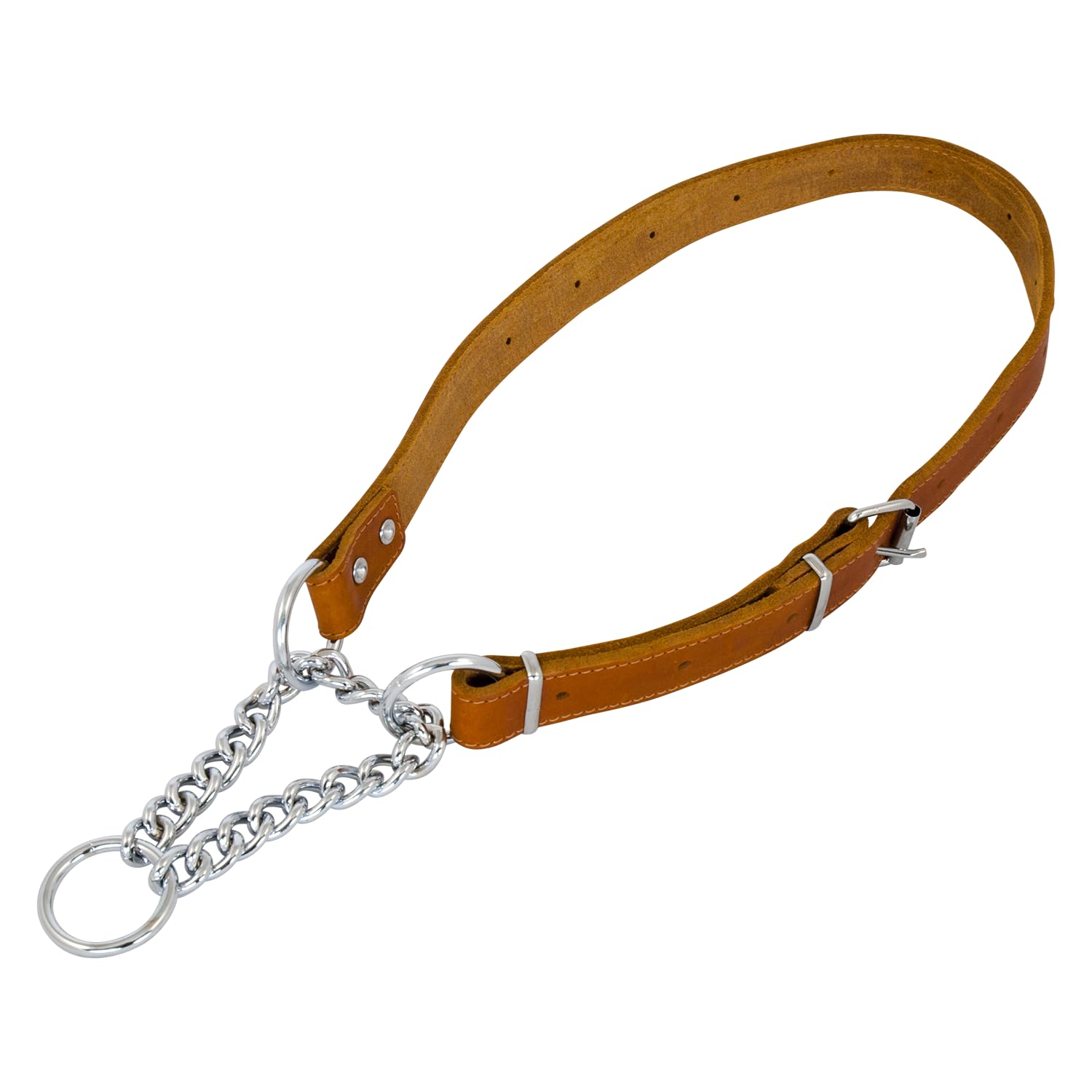 JACK AND VANILLA, Martingale Collar for Oily Skin, Cognac, Size 25mm x 50-80cm