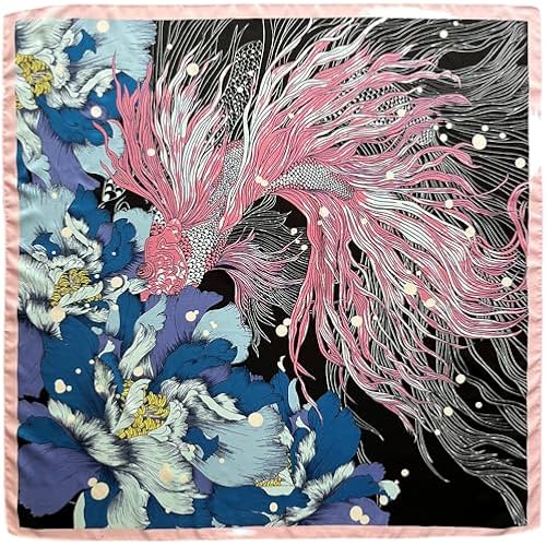 Julunar Silk Like Head Scarf for Women - Satin Large Hair Scarves - 35" Square Silk Hair Wrap for Sleeping with Gift Packed