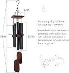 Astarin Wind Chimes Outdoor Deep Tone, Memorial Wind Chimes Outdoor, Gifts for Housewarming/Mother Day/Christmas, Outdoor Decor for Patio, Garden, Yard, Home (36 Inch Black Wind Chime)