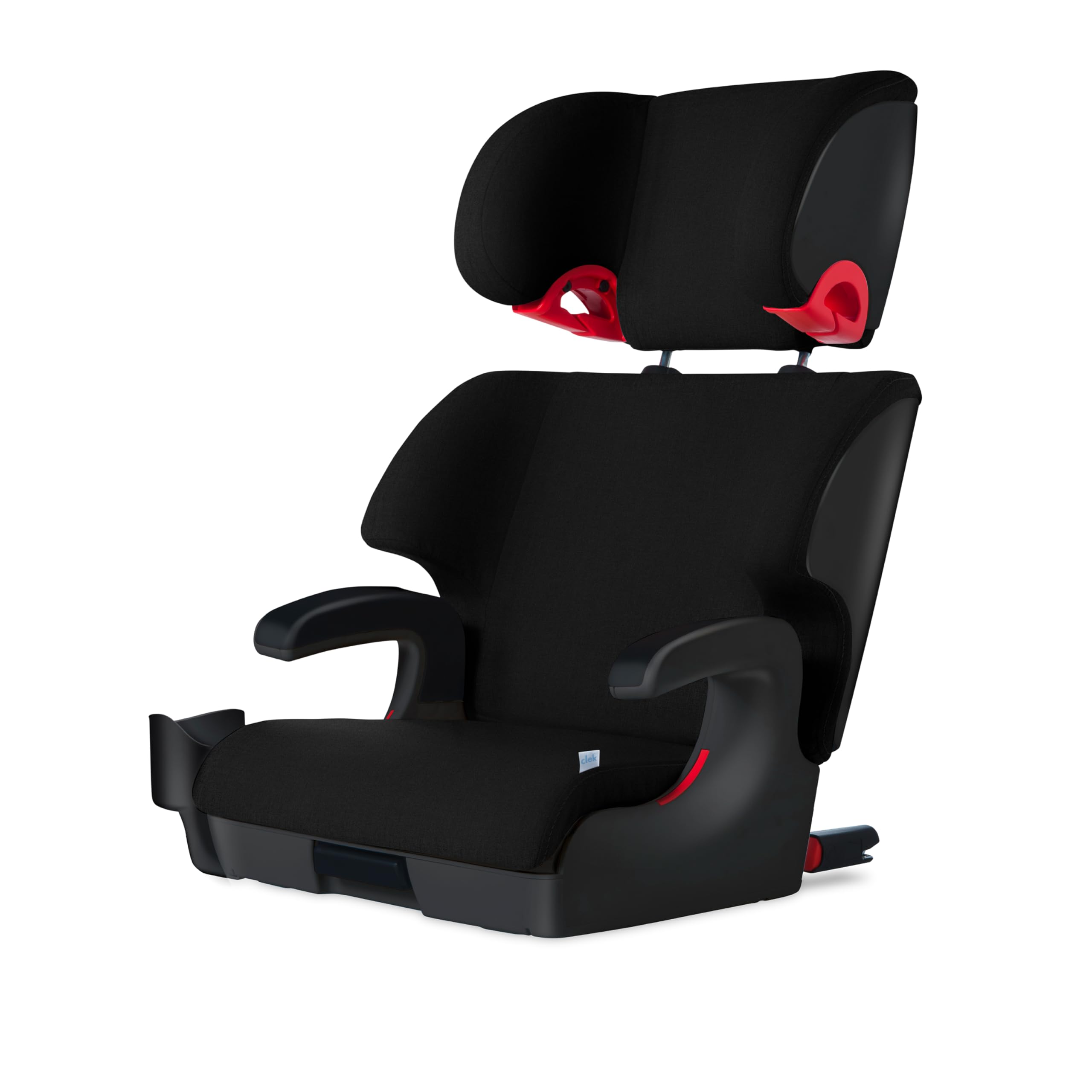 Clek Oobr High Back Booster Seat with Adjustable Headrest, Reclining Design, and Rigid Latch System (Pitch Black)