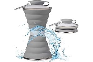 Collapsible Silicone Water Bottle with Carabiner