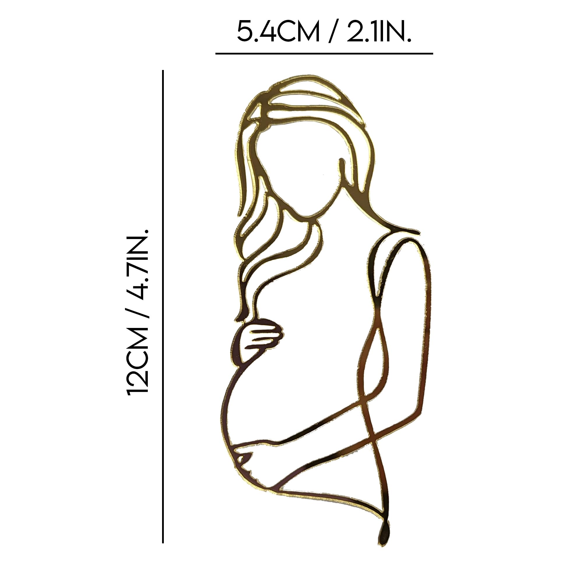 New Baby Cake Topper, Gold Acrylic Baby Shower Cake Decoration for Women Cake Decorations, 5.4 cm x 12 cm - Image 3